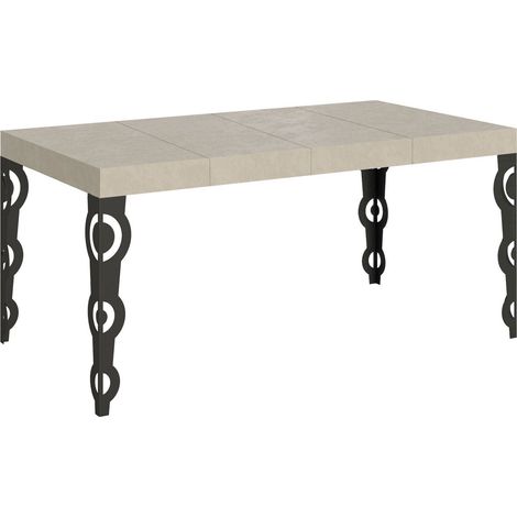 Tavolo Allungabile 120-224x90x77 cm Karamay Premium Cashmere Telaio Antracite (1/4)