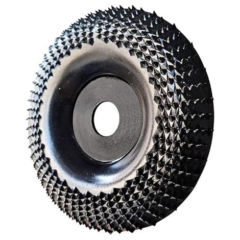 Disque à bois carbure de tungstène Ø100x22mm, plateau de ponçage pour tronçonneuse, meule à bois pour façonnage, ébarbage et découpe, lot de disques abrasifs 100mm. (1/4)