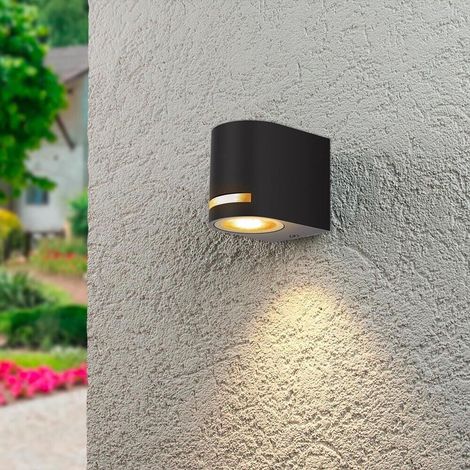 Applique Led Luce Naturale Lampada Da Parete Muro Faretto Gu10 8w Ip54 Nero (1/4)