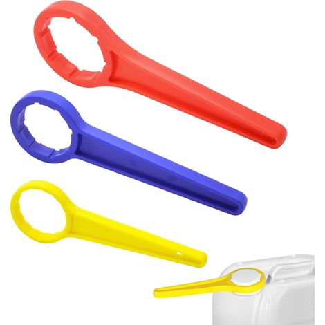 Lot de 3 clés à bidon DIN 41/51/61 - Pour bidon d'essence - Clé à main pour tous les bidons courants de 5, 10, 20, 25, 30 litres (1/5)