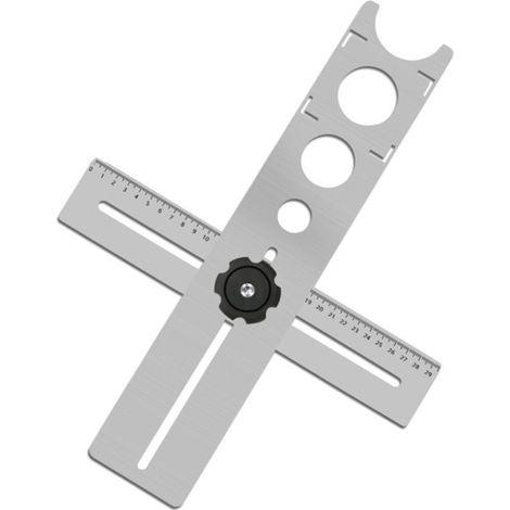 Posicionador de apertura de herramienta de perforación de vidrio y cerámica de mármol cuadriculado universal ajustable de 360 grados, 1 pieza