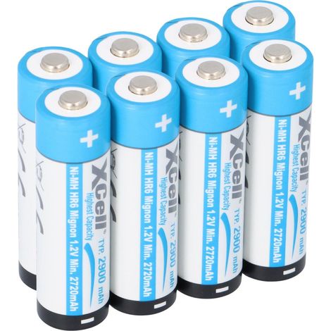 8x XCell Mignon AA Akku Ni-MH 1,2V 2900mAh (1/5)