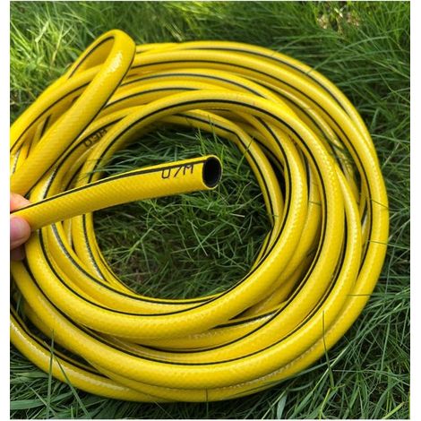 Tuyau d'arrosage souple en PVC jaune de 10 mètres pour l'arrosage du jardin et le lavage de la voiture, universel pour toutes les saisons (1/5)