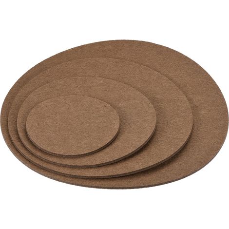 8 Lot Jardinière Coasters Ensemble Felt Rond Fleur Pot goute Sol Tapis Appliquer pour Extérieur/Jardin (4" 6" 8" 10", Marron) (1/5)