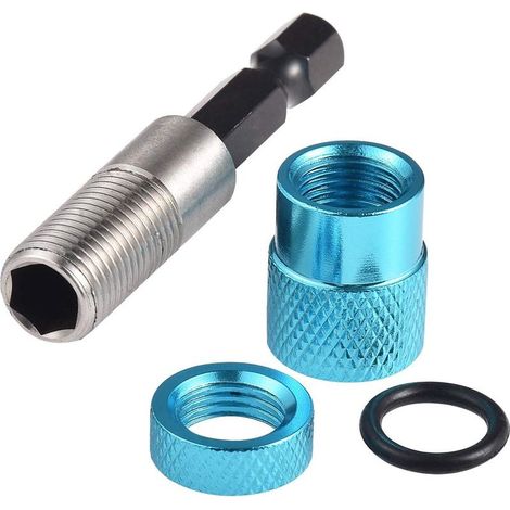 Tiefenverstellbarer Schraubendreher-Bithalter, 1/4"-Sechskantschaft mit magnetischer Spitze und gehärtetem Schaft, Schnellverschluss-Halterung, Himmelblau (1/5)