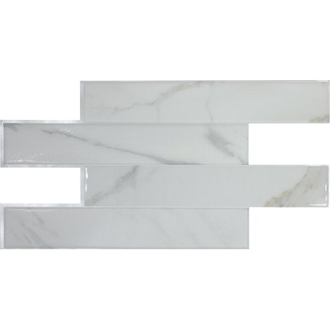 Selbstklebende Wandfliesen x2 XL, 57,3x29,41cm - Smart Tiles Norway Asti Klebefliesen 3D Fliesenaufkleber für Bad & Küche