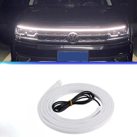 Bande Lumineuse LED Extérieure de Voiture 150cm Bandes Feux Diurnes Flexibles 10-16V Bande Lumineuse de Capot de Voiture Universels Bande Lumineuse Décorative de Capotpour Voiture (1/4)