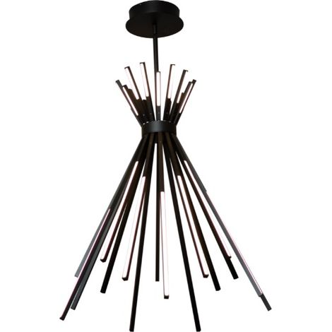Suspension industrielle Tipi LED 88W noir Maxlight (1/4)