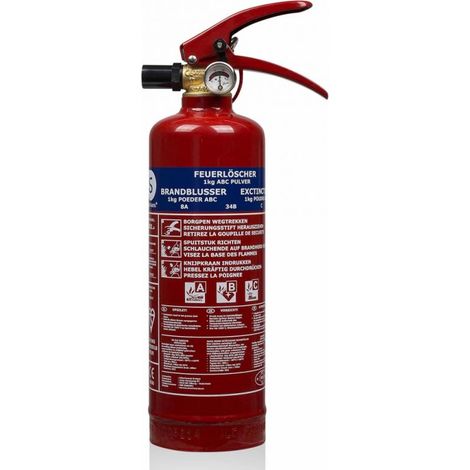 Smartwares Extincteur à poudre BB1 1 kg classe ABC Acier 10.018.56 (1/5)