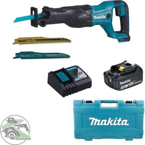 Makita Akku-Reciprosäge 18V DJR186ZK + Akku 3,0 Ah BL 1830B + Ladegerät DC18RC (1/2)