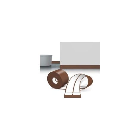 Plinthe flexible autocollante marron 6,4m, PVC résistant, pour cuisine & salle de bain, adhésif puissant