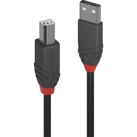 Lindy 36672 cavo USB 1 m USB 2.0 USB A USB B Nero