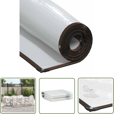 vidaXL Bâche transparente avec œillets 2x6 m polyéthylène (1/5)