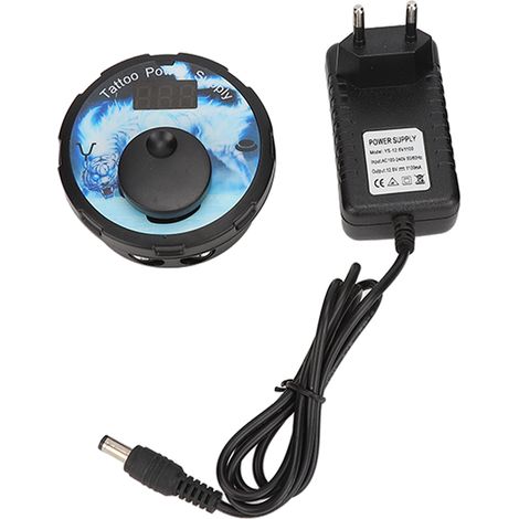 Alimentation tatouage 3-12V réglable, écran LED bleu numérique, bloc d'alimentation 100-240V avec prise UE (1/5)