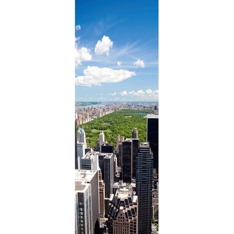 Papier peint panoramique paysage central parc | Tapisserie panoramique urbain et moderne | Papier peint panoramique gratte-ciel pour chambre ado - 280 x 100 cm (1 pièce) (1/2)