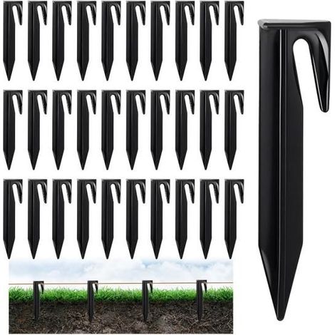 Piquets de Fixation pour Câbles Périphériques, 150 Pièces Piquets de Fixation en Plastique Robuste,Piquet Fil Robot Tondeuse (1/5)