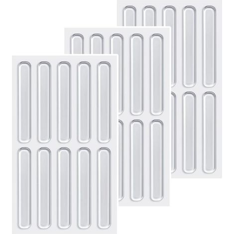 Tampons de Protection Transparents,30PCS Pare-Chocs en Caoutchouc Tapis De Meubles Tapis Anti-Bruit Transparent pour Portes D'armoires,Cuisine,Salle de Bain,Bureau