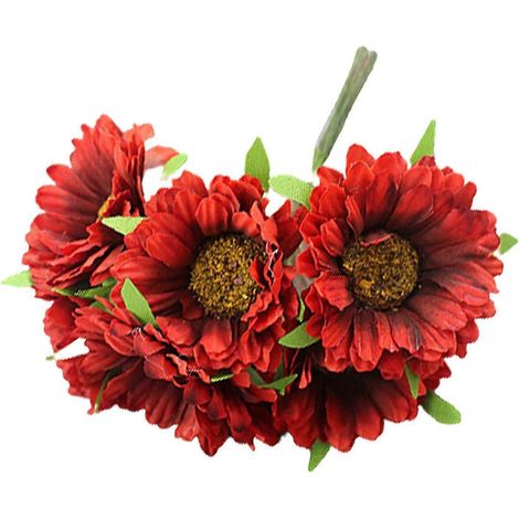 HOW-E Outil de confection de couronnes de fleurs artificielles inodores en tissu, chrysanthème artificiel pour accessoires photorouge (1/5)