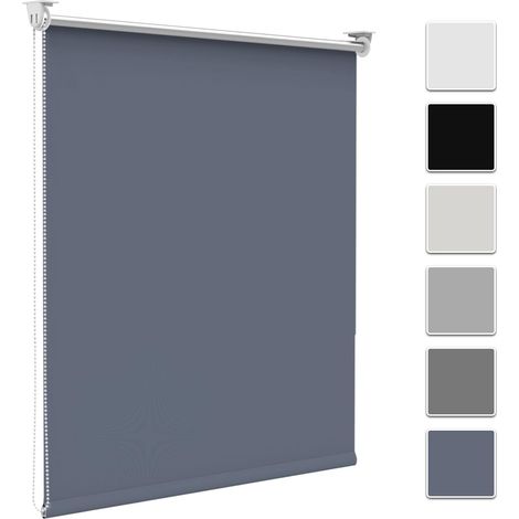 Store Enrouleur Occultant sans Perçage, Bleu Foncé 40l x 130L cm, Isolant Thermique pour Fenêtre ou Porte, Facile à Installer, Protéger Votre Vie Privée, pour Chambre,Salon, Salle de Bain (1/5)
