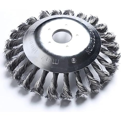 Brosse de rechange pour tête de coupe-bordures, roue en fil d'acier noué, pour la coupe des mauvaises herbes (1/5)