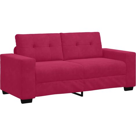 Divano Sofa Divanetto Rosso Vino 180x77x82 cm in Velluto (1/5)