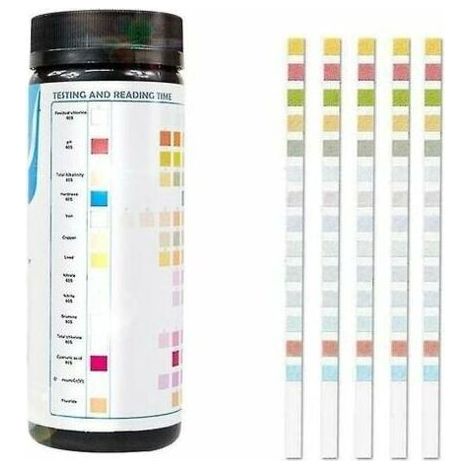 Kit de test d'eau potable 14-en-1 Test de qualité de l'eau pour puits et eau du robinet 50/100 pièces -50 pièces (1/5)