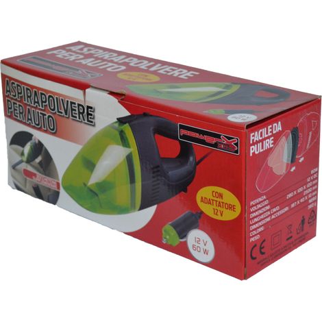 ASPIRAPOLVERE PER AUTO 12V - W 60 CAVO 2,5 MT (1/2)