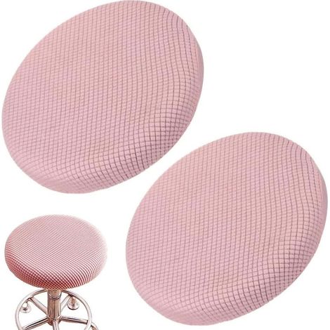 Lot de 2 housses de tabourets élastiques, lavables et faciles à nettoyer, douces et durables pour chaise de bar 30-36 cm (1/5)