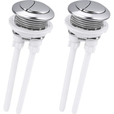 2 pulsadores de repuesto para inodoro de 38 mm, doble botón pulsador, accesorio de repuesto para tanque de inodoro de alta presión, económico. (1/5)
