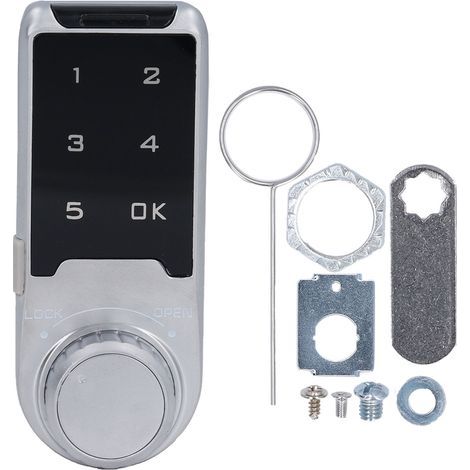 Elektronisches Schrankschloss, digitales Touch-Bedienfeld, schlüssellose Passwortsicherheit, für Aktenschubladen, Spinde, Fitnessstudios, Saunen L30 (1/5)