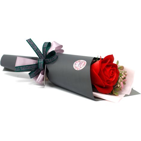 Fleur de Savon Prête à Vendre - Grand Bouquet de Roses- Vendu par 1 (1/4)