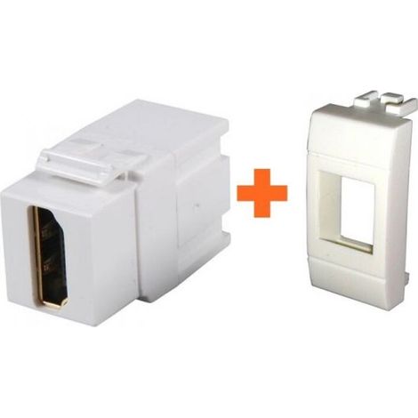 Keystone presa HDMI da incasso femmina-femmina compatibile legrand vela bianca