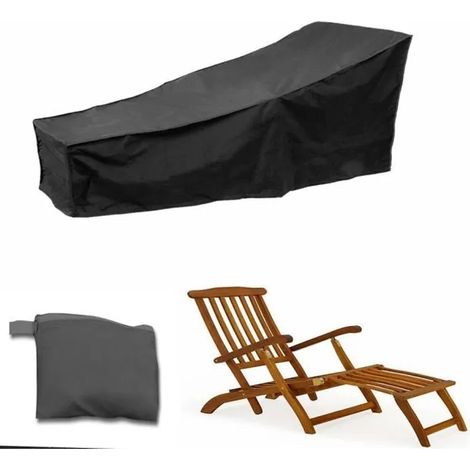 Housse Transat pour Chaise Longue de Jardin, Imperméable, Coupe-Vent, Anti-UV, Housse de Protection Bain de Soleil. (1/4)