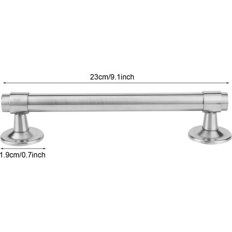 Poignée de Porte Amovible Tiroir Avec Platine Fixe Adaptable Barre en Alliage Aluminium Acier Inoxydable Mat Antidérapant Broché Résistant Corrosion Design Ergonomique Standard 23cm x 1.9cm 158g Deux (1/5)
