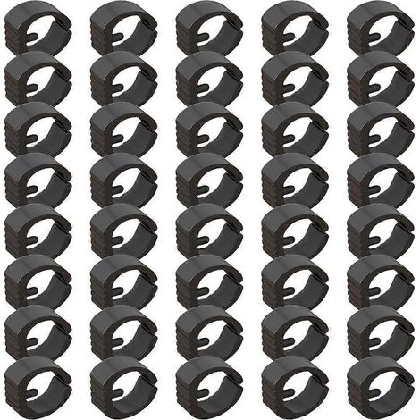40 embouts antidérapants pour pieds de chaise, bouchons de tubes en plastique et colliers de serrage, 25 mm, noirs. (1/5)