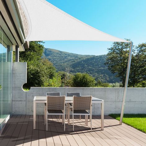 Voile d'ombrage Respirant, Blanc, 3 x 3 x 3 m (1/5)