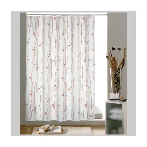 TENDA DOCCIA CAFFE' TESSUTO  240x200 Bianco/Beige/Marrone     GEDY