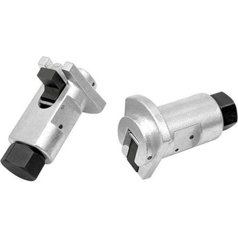 2pcs Outil de démontage d'amortisseur hydraulique, outil de démontage universel de rotule de voiture, extracteur mécanique hexagonal de 17 mm pour châssis de voiture, argent (1/4)