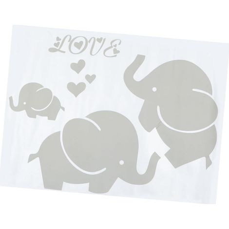 Sticker mural SUPVOX motif éléphant et cœur pour la (1/5)