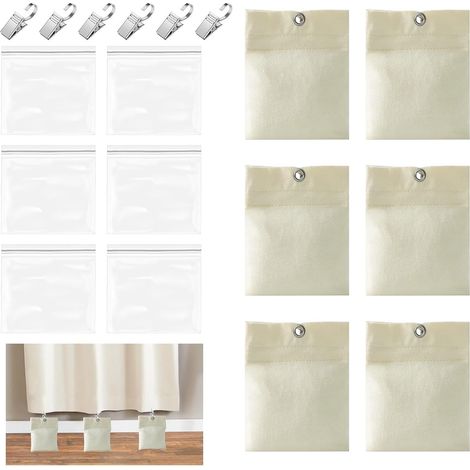 Set mit 6 beschwerten Sandsäcken, Hochleistungs-Sandsäcke, beschwerte Säcke für Pergolen, tragbare beschwerte Säcke mit 6 Karabinern und 6 Clips, für Vorhänge, Tischdecken, Pavillons, Schuppen, Gärten (1/5)
