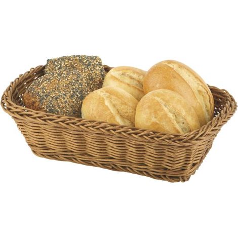 Cesta APS Economic para mesa/buffet, cuadrada, marrón, altura 85 mm, longitud 315 mm