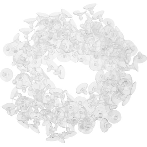 Lot de 200 Ventouses Transparentes en Pvc 19 Mm Anti-collision, Amovibles et Polyvalentes pour Fenêtres, Tables en Verre et Organisation Maison