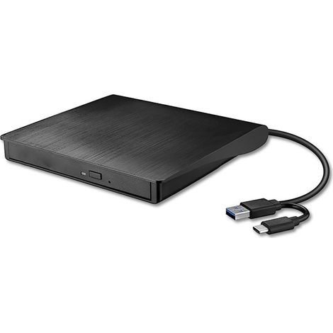 Lecteur DVD Externe USB3.0 et Type C Double Interface Graveur CD/DVD Universel (1/5)