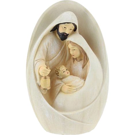 Statue de scène de nativité Christian résine 8cm multicolore - Objet déco et cadeau fête d'une pièce (1/5)