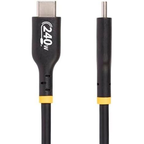 StarTech.com Câble de Recharge USB-C de 2m, Cordon USB-C Certifié USB-IF, 240W PD EPR, Câble Chargeur USB 2.0 Type-C pour (1/2)
