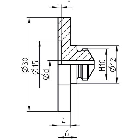 Embout pour plaque de pièce de rechange Gesipa 16/36 (avec évidement)