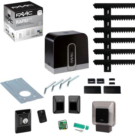 FAAC C720 RAPID KIT 1059995 400 kg 24v 6mt Cremagliera Automazione Cancello Scorrevole
