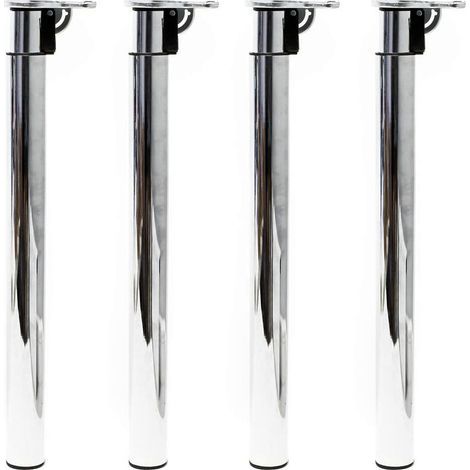 pieces table legs adjustable foldable table support silver height 71–110 cm (1/4)