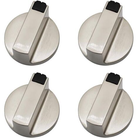 Bouton Cuisinière à Gaz - Lot de 4 Boutons de Commande en Métal 6 mm pour Four et Cuisinière (1/5)