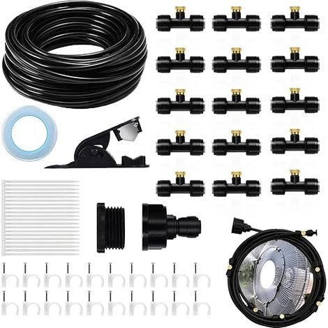 Cooling System Misting 75pcs Drip Watering Kit Irrigation System Misting System Pipe Outdoor Misting for Gardens Patios Parasols Roofs (1/5)